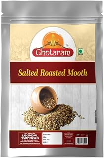 Ghotaram Nagpur Chatpata Moth Matki Roasted, Roasted Salted Whole Muth, Matki, Sprouted Roasted Salted Moth bean Namkeen Snack, Roasted Dew Bean Namkeen Savoury Snack-250 * 1Pack