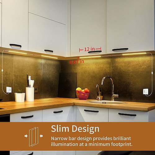 Snapklik.com : Under Cabinet Lighting, 2pcs 12 3000K Dimmable LED ...