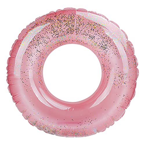 Jellydog Toy Ring Pool Float, Pink Glitter Swimming Ring, Sweet Pool Float,Summer Swim Pool,Girls Beach Toy, Water Fun Party Toy for Kids & Adult,Pink