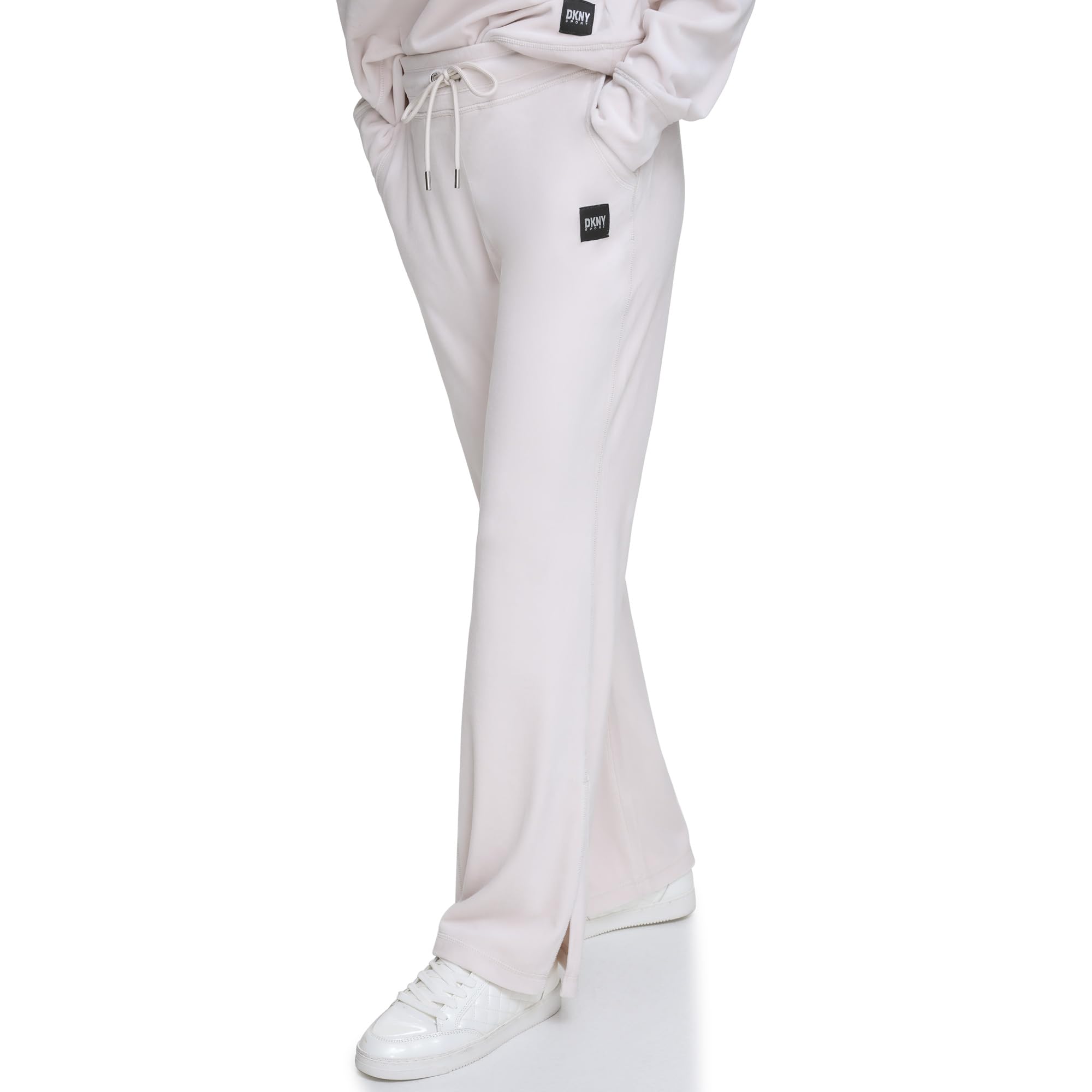 DKNY Platinum Velour Track Jogger Pantaloni Sportivi Donna
