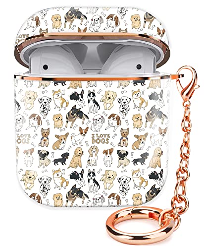 ZEKICE-Airpod-12-Case-Cute-Airpod-2nd-1st-Generation-Cover-Protective-Shockproof-Hard-Cover-Shell-with-Rose-Gold-Keychain-Buds-Case-for-Girl-Women-Men-Luxury-Blue-Butterfly