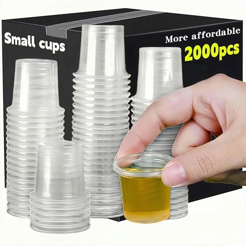 Amazon.com: Cynohesta 200 pcs Mini Plastic Shot Glasses Disposable ...