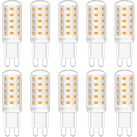 G9 LED Light Bulb 3W Equivalent 30W G9 Halogen Lamp, 300lm Warm White LED G9 Bulbs, 360° Beam Angle AC 220-240V, Energy Saving G9 LED Lamps, Pack of 10 Cover