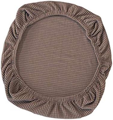 Elastic Stretch Chair Seat Cover Round Spandex Chair Covers Covers Removable Washable fit for Office Chairs,Dining Room Chairs,Bar Stools (Beige)