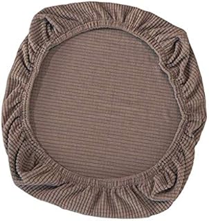 Elastic Stretch Chair Seat Cover Round Spandex Chair Covers Covers Removable Washable fit for Office Chairs,Dining Room Chairs,Bar Stools (Beige)