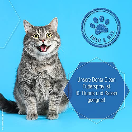 Lolo & Max DentaClean Futterspray - 130ml Flasche - Dentalspray für Hunde, Katzen & Co. - Zahnreinigung Hund - Gegen Mundgeruch - Dentalspray für Hunde Zahnstein