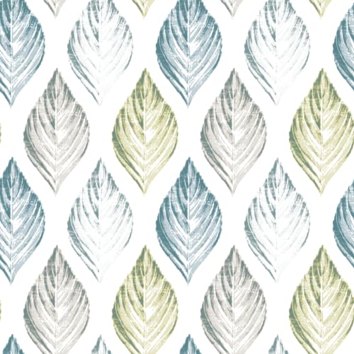 Image of LORETO - A QUALITY LINEN BRAND 186 TC 100% Pure Cotton Double /Queen Fitted Bedsheet with 2 Pillow Covers for 78 x 60 Inch Mattress, All-Around Elastic, 8 Inch Deep Pocket, Teal Blue & Green