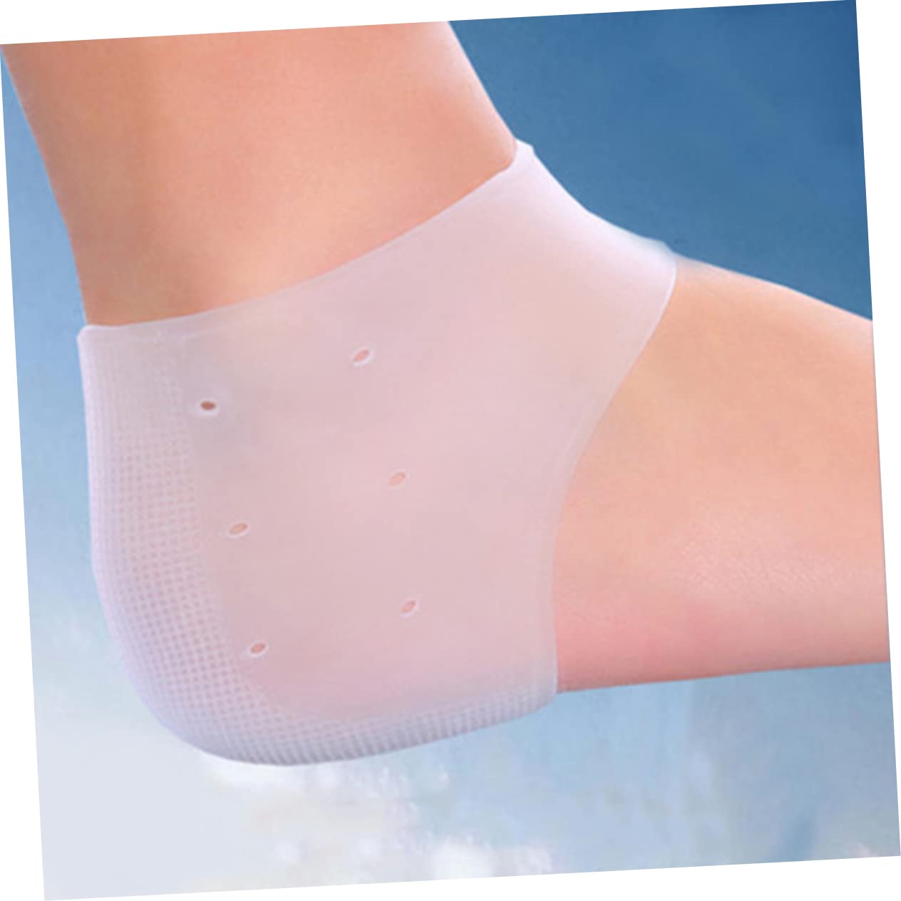 Didiseaon Cushion Sleeves for Heel Pain 5 Pairs Heel Cap Protectors Socks Ultra-Lightweight Great for Running