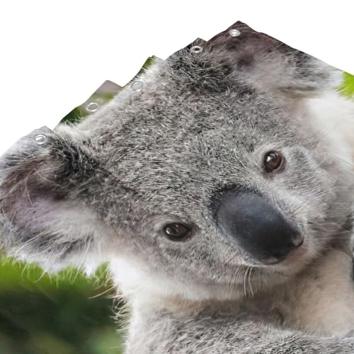 Rideau de douche koala en polyester premium avec 12 œillets inoxydables durables - 6
