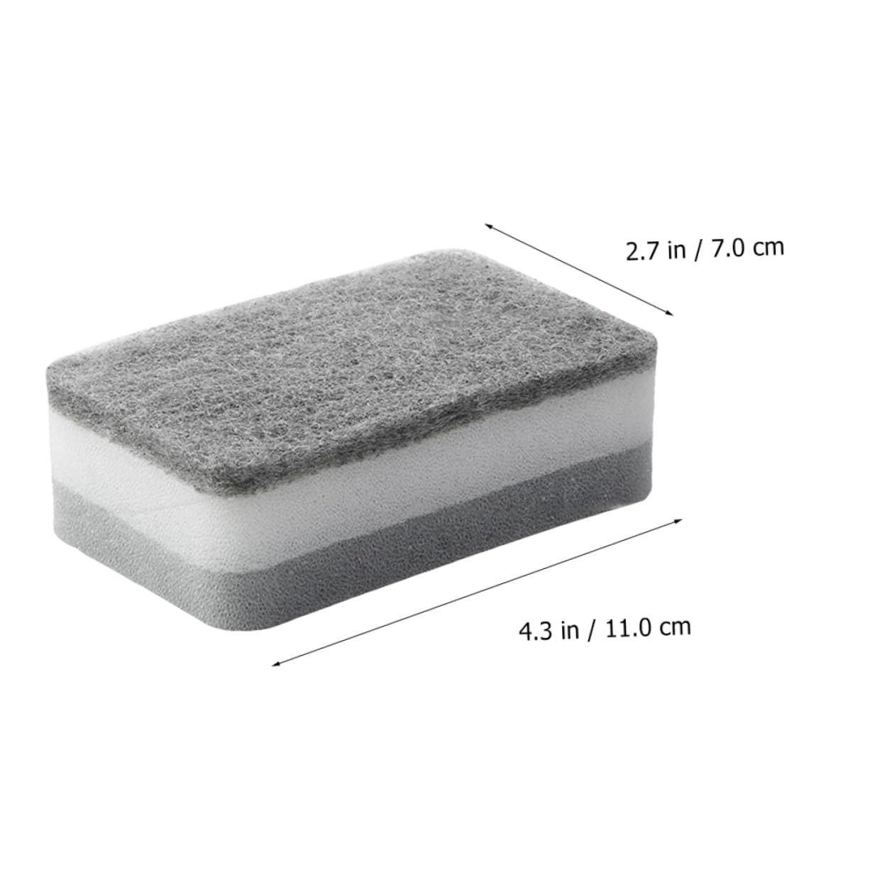 3 Series Estropajo Depuradores De Cocina Depuración Familiar Fregador De Platos Fregar Esponja Doméstica Utensilios De Cocina para Lavar Platos Grey 10 Piezas X 3