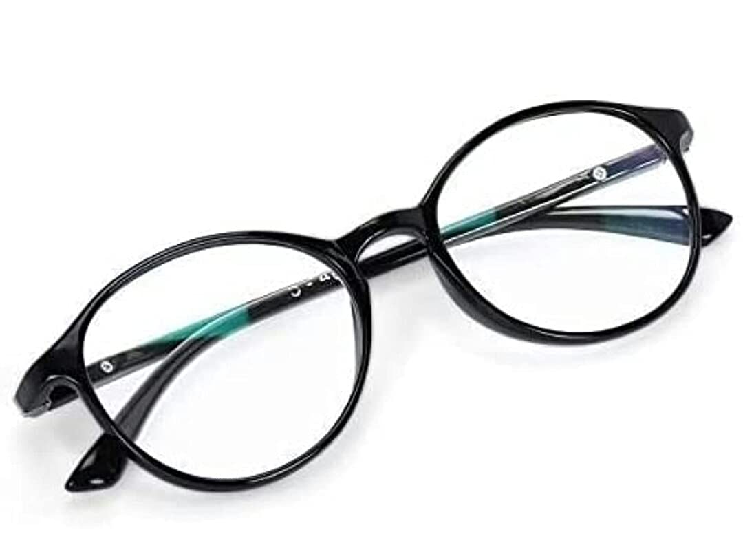 AK CREATION Blue Ray Cut Glass UV420 Zero Power Screen Protected Antiglare Unisex Spectacles Glasses (V-2, Medium