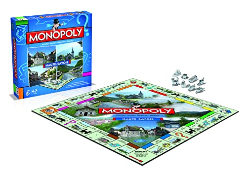Winning Moves Monopoly Haute -Savoie en français - Jeu De Plateau 8+ - Jeu de Société pour 2 à 6 Joueurs - Jeux de Société Famille en français