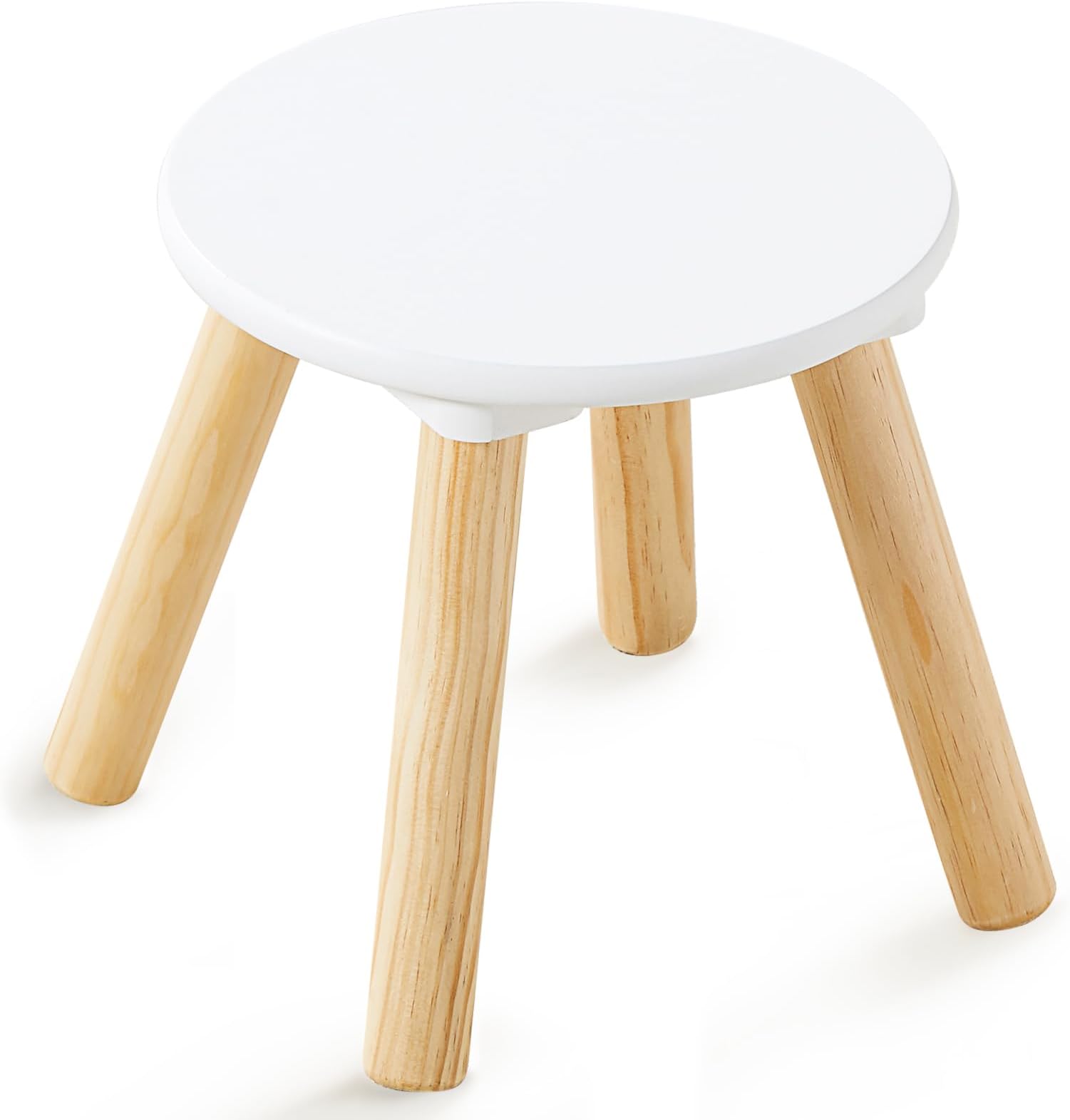 Beright Wooden Step Stool for Kids, Children's Stool Perfect Matched Sensory Table, 9 Inch Sturdy Sitting Stool with Assembled Four-Legged, 1 Pack