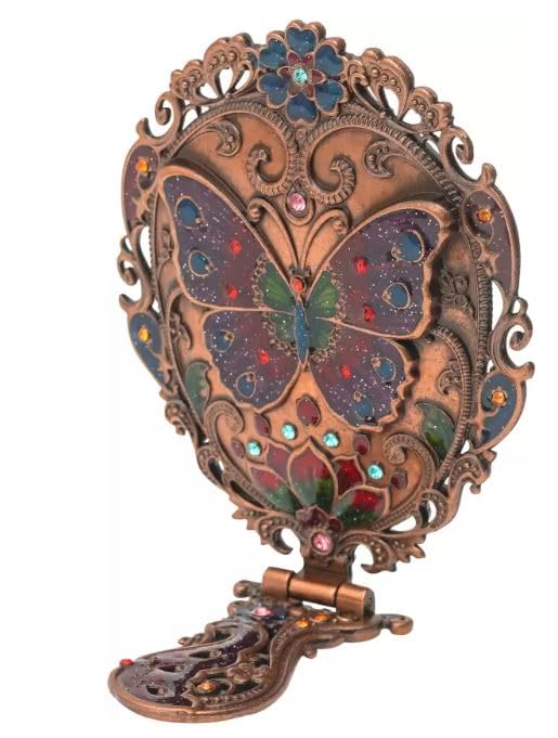 Vintage Butterfly Mirror and Comb Set