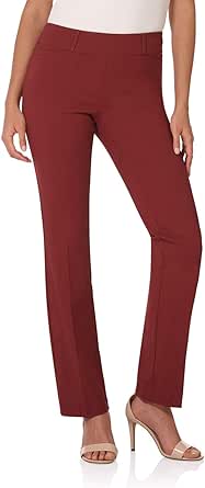 Rekucci Womens Ease Into Comfort Fit Barely Bootcut Stretch Pants
