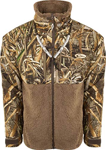 Drake Waterfowl MST Guardian Flex Sherpa Fleece Eqwader Full Zip Realtree Max-5 3Xlarge