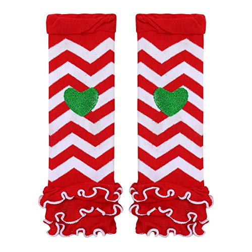 My First Valentine's Day Easter Outfit Baby Girls Romper+Ruffle Tulle Skirt+Sequins Bow Headband+Leg Warmers Socks Party Dress Up 4Pcs Photo Cake Smash Clothes Set Red-Flower Christmas 1T #TOP4