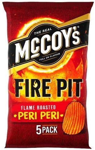 McCoy's Fire Pit Flame Roasted, Peri Peri, 5 x 25g