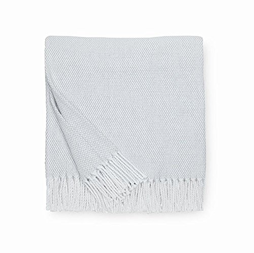 SferraTerzo 100% Brushed Cotton Throw - Tin/White