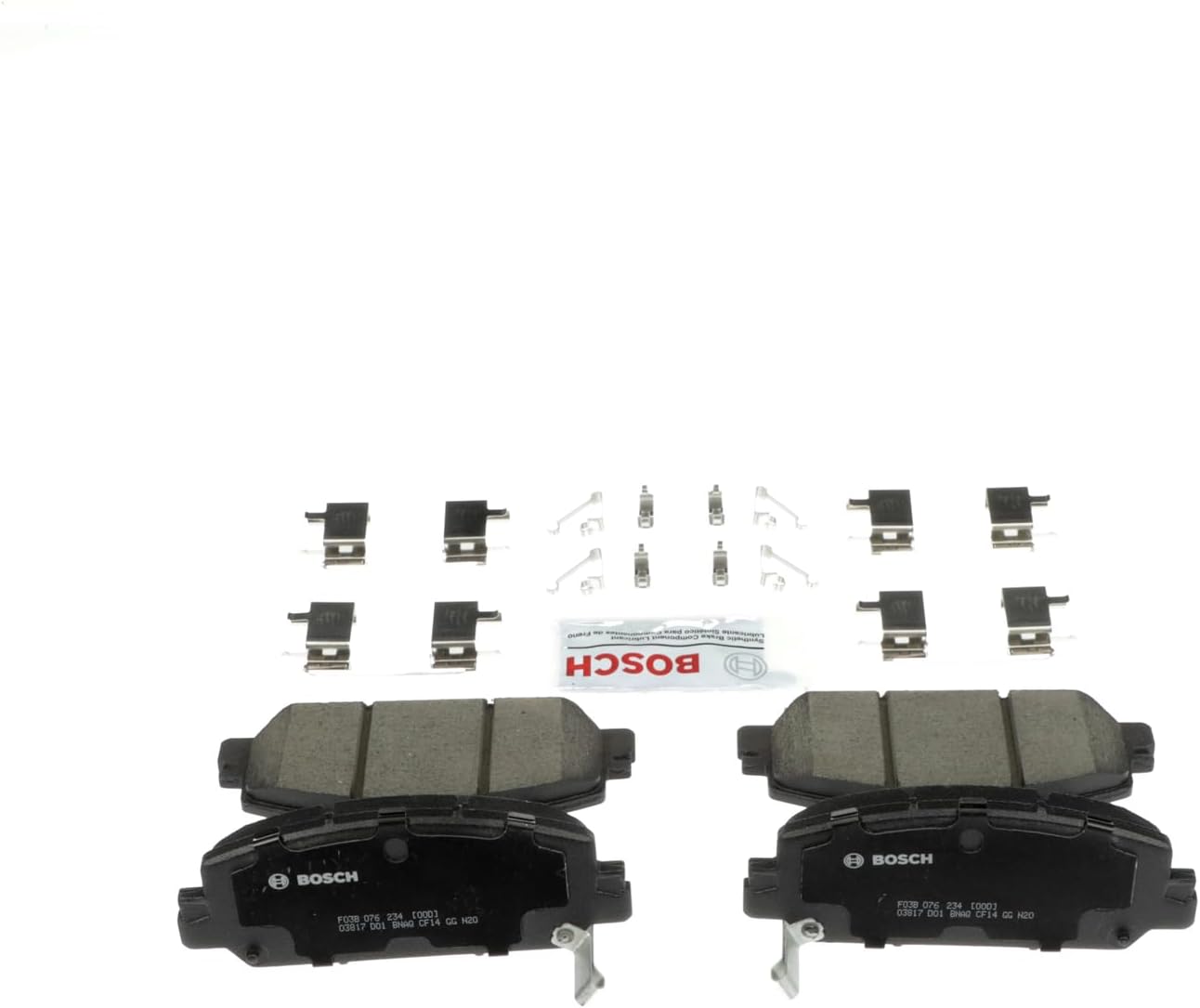 BOSCH BC2036 QuietCast Premium Ceramic Disc Brake Pad Set - Compatible with Select Honda Clarity, CR-V, HR-V; FRONT