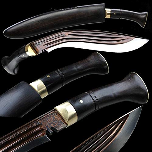Boutique Handmade Gurkha Khukuri Steel Knife Nepal KukriFolded Pattern Blade Sharpblade