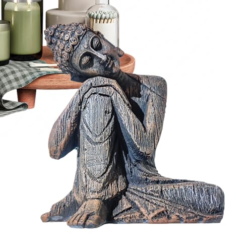 Generico Zen Buddha Desk Figure, Meditation Spiritual Sculpture,5.67x4.72x6.69 inches Sturdy Ornament Home,Yoga Room, Shrine Décor, Ideal for Mindfulness and Relaxation Spaces