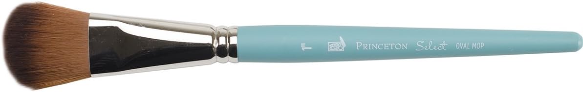 Princeton Select Artiste, Series 3750, Paint Brush for Acrylic, Watercolor and Oil, Oval Mop, 1 Inch