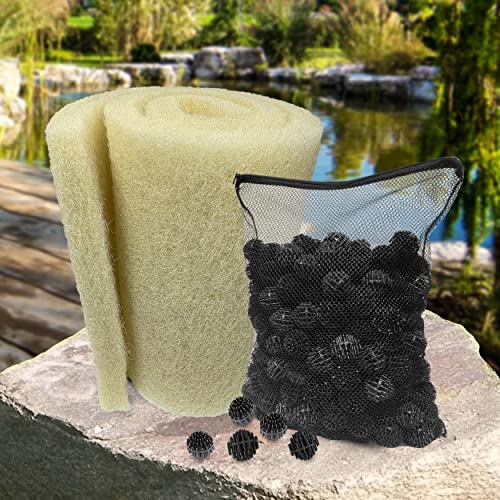 Filtro para estanque Koi con almohadilla y bolas biológicas miniatura 1