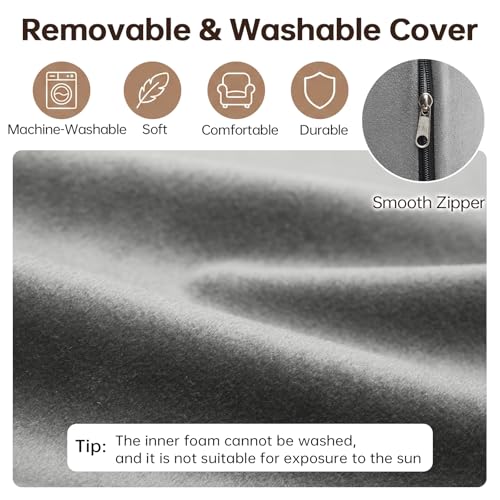 Image of Vekkia Lumbar Support Pillow for Recliner, Ergonomic Back Support for Couch - Improve Posture, Relieve Back Pain for Long Sitting & Elderly, for Armchair & Sofa, Removable Cover, Gray