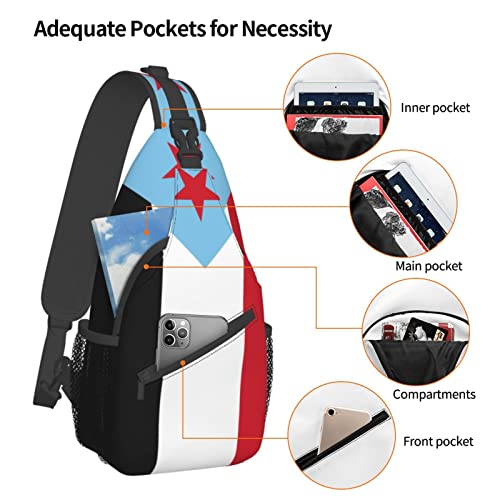 Mochila unisex bandolera estilo Flag of South Yemen negro miniatura 5