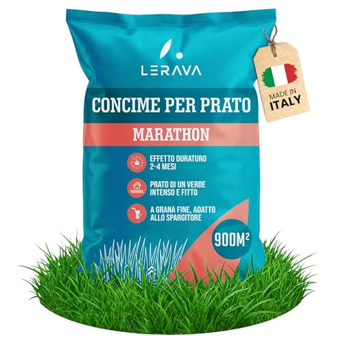 LERAVA® Concime per Prato Marathon (900 m²) - Fertilizzante a