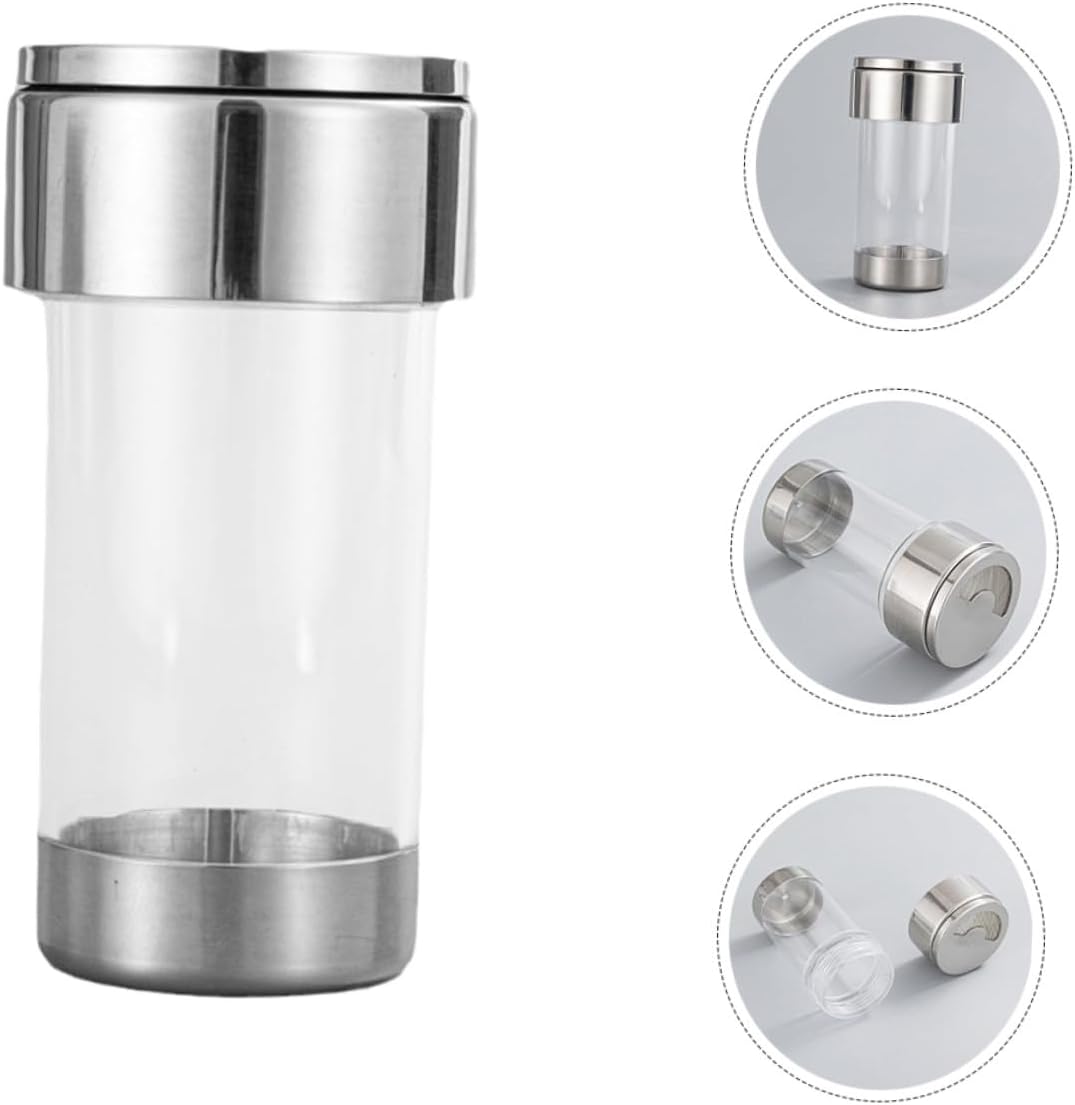 Stainless Steel Spice Shaker with Acrylic Lid for Kitchen Cooking