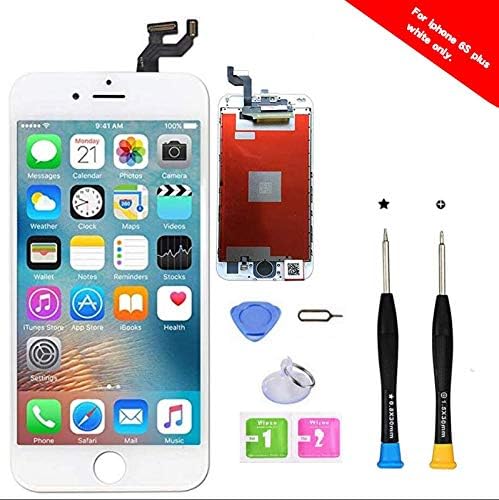 Premium Screen Replacement Compatible with iPhone 6s 4.7 inch Full Assembly -LCD Touch Digitizer Display Glass Assembly with Tools, Fit Compatible with iPhone 6s (WHITE-6S-PLUS)