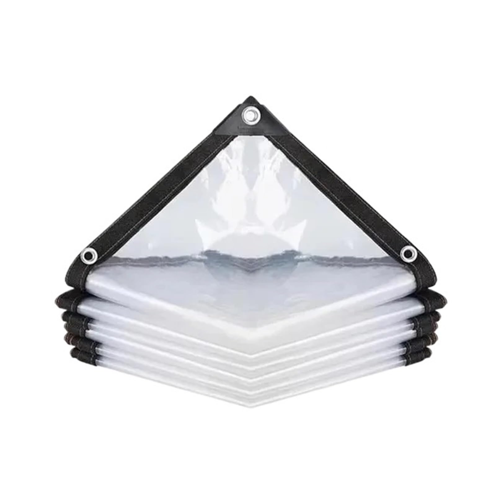 Thicken Transparent Waterproof Tarpaulin Garden Rainproof Clear Poly Tarp Plant Cover Insulation Shed Cloth with Grommets(2x4M)