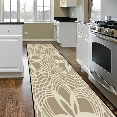 Alfombras de pasillo de 65 x 220 cm con diseño vintage lavable 5