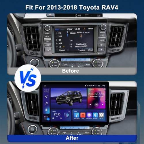 Image of 11.5 Inch 8 Core 4GB+64GB Car Radio Stereo for Toyota RAV4 2013-2018 | 2K Touchscreen Android 13 Head Unit with Wireless CarPlay & Android Auto, 1080P Camera, GPS, SWC & AM /FM