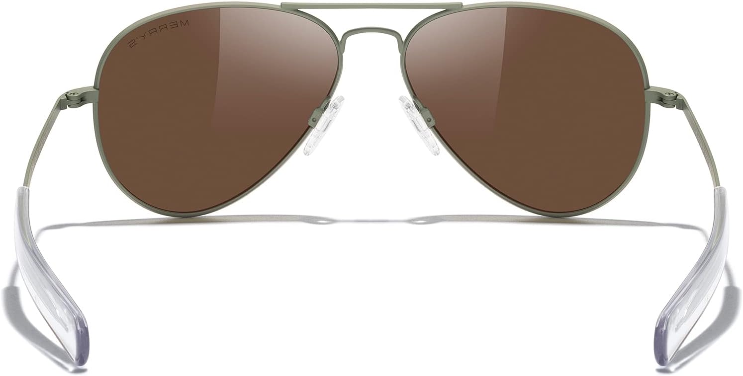 MERRY'S Classic Aviator Military Polarized Sunglasses for Men or Women S8562 - Image 4