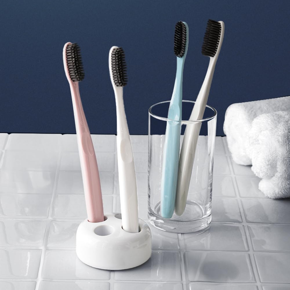 WANGTA Mini Black – Spazzolino da denti con infuso di carbone duro, testa da 3,5 cm, 3.200 setole per soppressione batterica e pulizia solida, prodotto in Corea per l'igiene orale premium (confezione