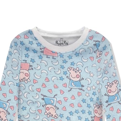 Peppa Pig 4 Piece Pajama Set - Toddler Girls PJ Set with Long Sleeve Shirt & Pants - Pink Sleepwear Set - Official License2