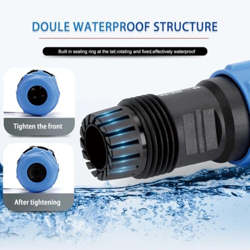 Conector SP21 IP68 aéreo de 4 pines con sistema backnut para conexiones estancas 5
