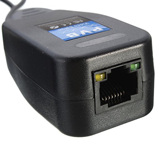 Image of exgoofit 10 Pairs HD-CVI /TVI /AHD Passive Video Balun with Power Connector and RJ45 CAT5 Data Transmitter BNC Twisted Pair (Pack of 2)