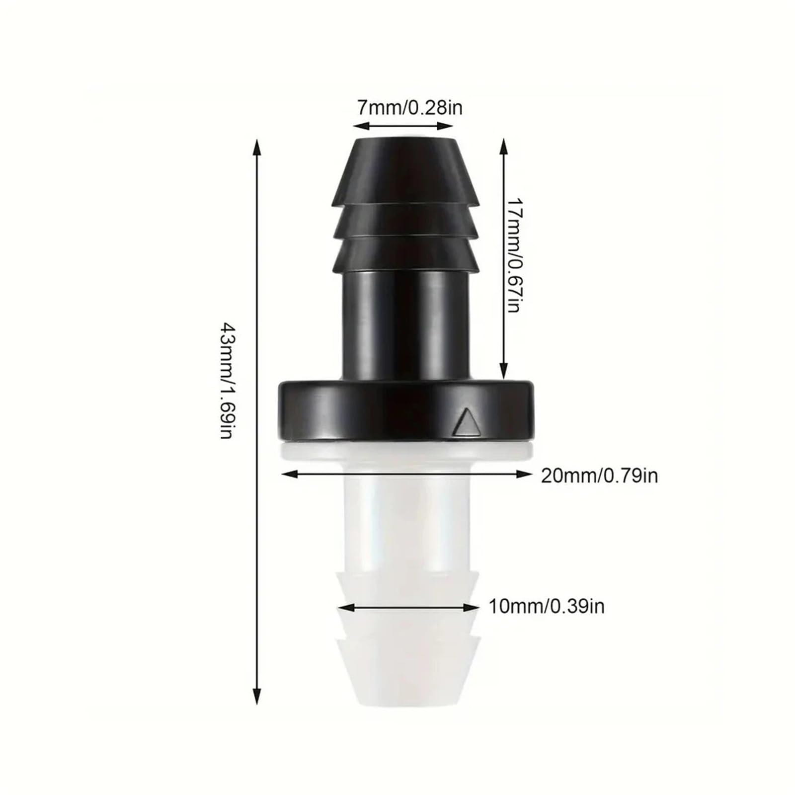Válvula de retención de 4/6/8/9,5 mm, antirretorno unidireccional para aire, agua, ozono, bomba de acuario, oxigenerador para evitar el reflujo (0.12 pulgadas)