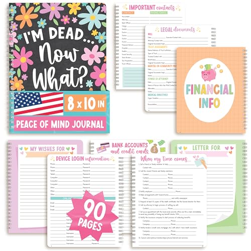 End of Life Planner Organizer Binder - When I Die Book Planners Death Book Planner Organizer Death Planning Organizers Emergency File Notebook Funeral Planning Books Designed in USA