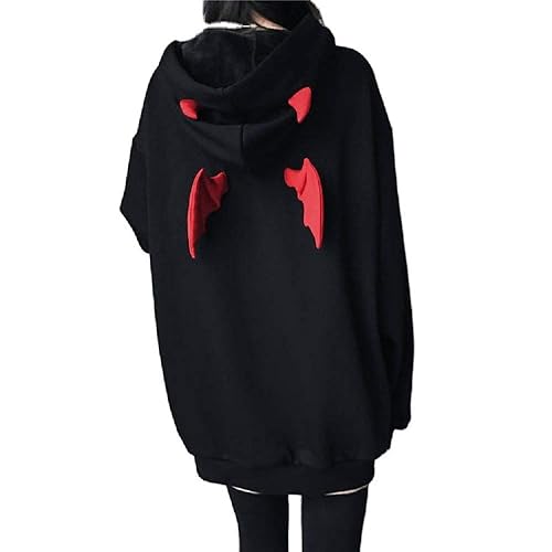 Women Sweatshirts High Street Harajuku Cute Hoodies Punk Gothic Devil
