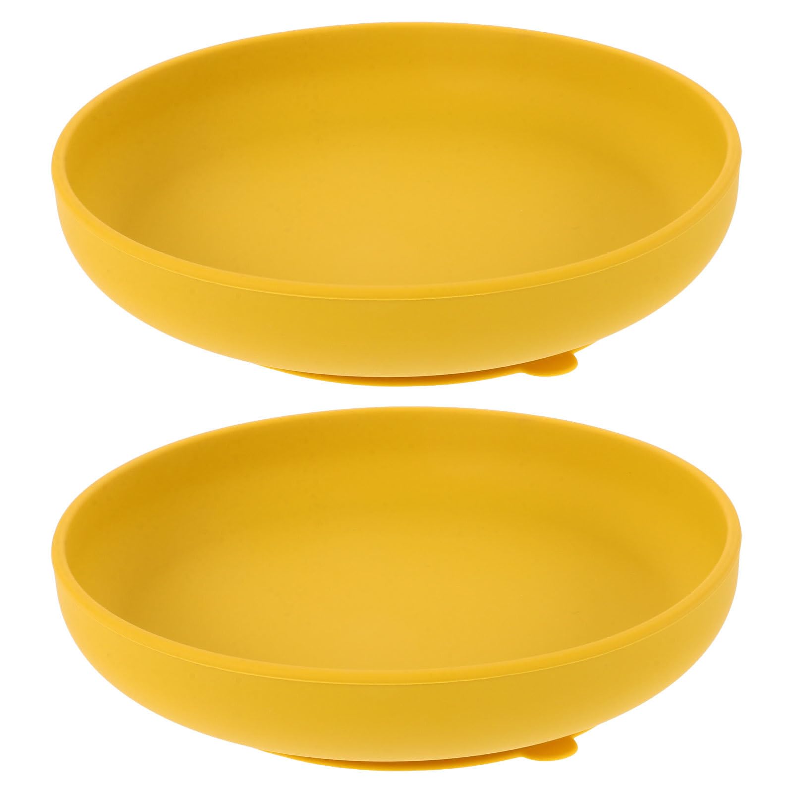 TOYANDONA 2pezzi Piatti in Silicone Anti-rosciamento Base a Ventosa per Anziani e Disabili, Rotondo per Pasti Indipendenti