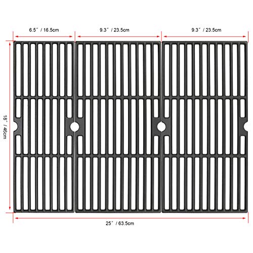 Uniflasy 18 Inches Cast Iron Cooking Grid Grates for Charbroil Performance 463376018P2, 463376117