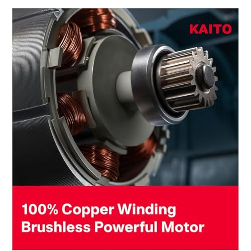 Image of KAITO 18V Cordless Drill Machine Kit | 50Nm Torque | 10mm Chuck | 2 Battery & Charger | 2000 RPM | Reverse Function | Drill Driver for Wood, Metal & Wall with Accessories