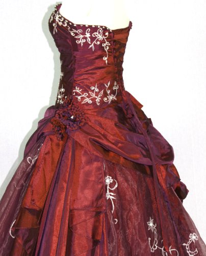 Faironly Strapless #M37 Formal Prom Dress Gown (Xs, Burgundy) #TOP3