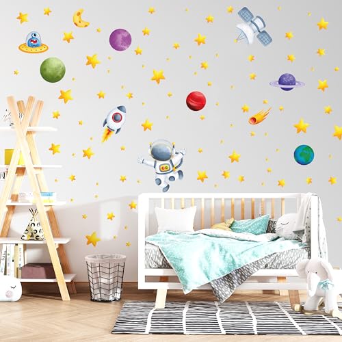 Vinilos Decorativos Infantiles Astronautas y Planetas miniatura 3