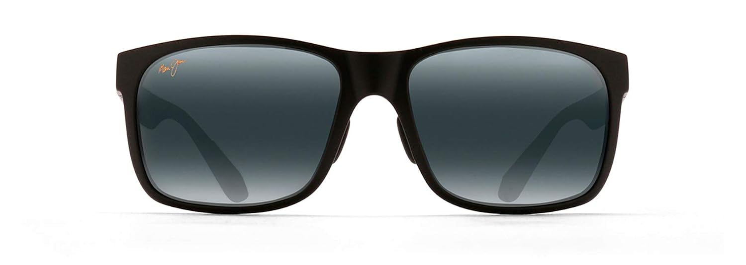 Maui Jim Red Sands Sunglasses Matte Black Frame Neutral Grey Lens - 432N-2M